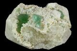 Green Stepped Fluorite Crystals on Quartz - China #122020-1
